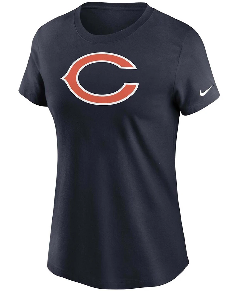 Women's Navy Chicago Bears Logo Essential T-shirt