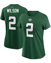Women's Zach Wilson Green New York Jets 2021 Nfl Draft First Round Pick Player Name Number T-shirt