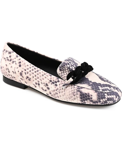 Journee Collection Women's Cordell Chain Detail Loafers
