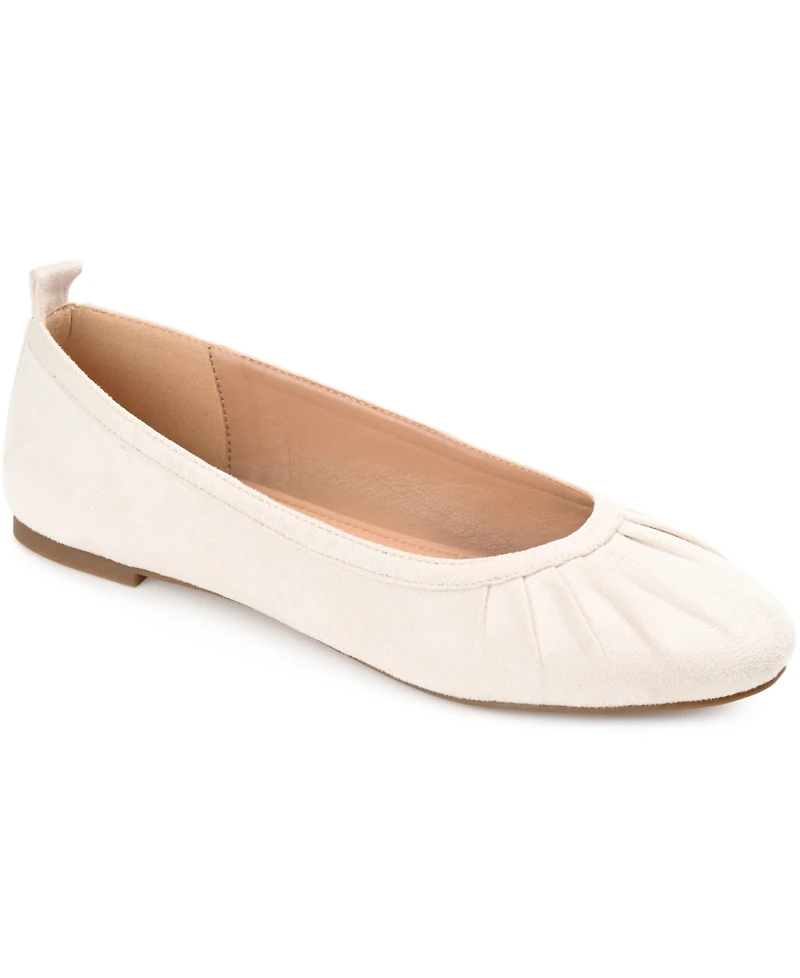 Journee Collection Women's Tannya Ruched Ballet Flats