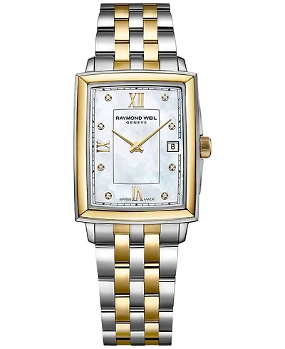 Raymond Weil Women's Swiss Toccata Diamond Accent Two-Tone Stainless Steel Bracelet Watch 22.6x28.1mm