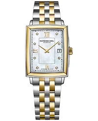 Raymond Weil Women's Swiss Toccata Diamond Accent Two-Tone Stainless Steel Bracelet Watch 22.6x28.1mm