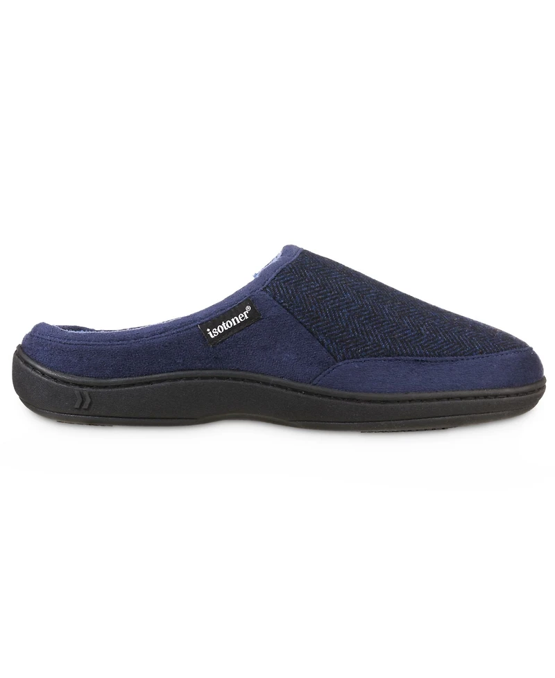 Isotoner Men's Herringbone Logan Hoodback Slipper