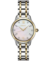 Seiko Women's Diamond (1/10 ct. t.w.) Two Tone Bracelet Watch 29.5mm