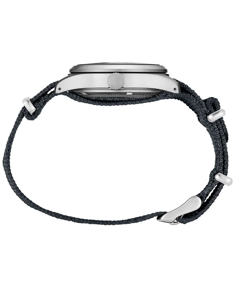 Seiko Men's Automatic 5 Sports Gray Nylon Strap Watch 43mm