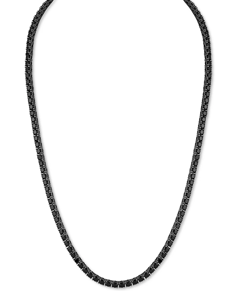 Esquire Men's Jewelry Cubic Zirconia (4mm) Tennis Necklace 22" (Also Black Spinel), Created for Macy's