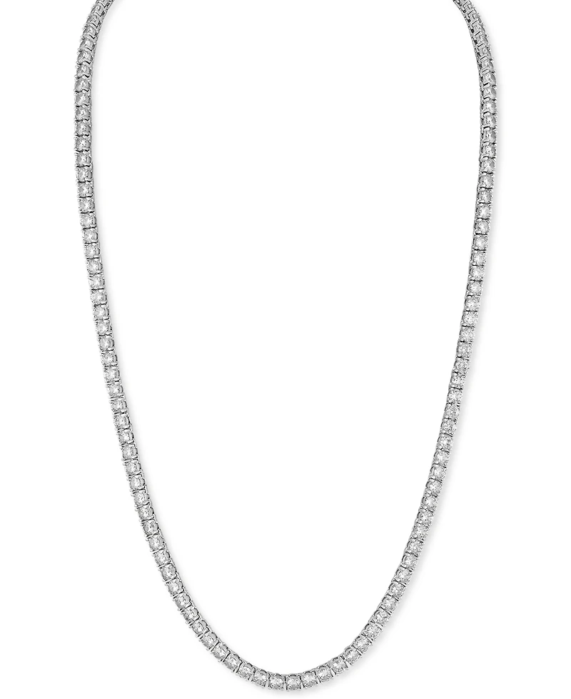 Esquire Men's Jewelry Cubic Zirconia (4mm) Tennis Necklace 22" (Also in Black Spinel), Created for Macy's