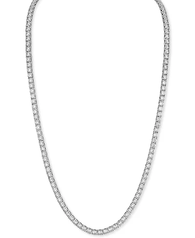 Esquire Men's Jewelry Cubic Zirconia (4mm) Tennis Necklace 22" (Also in Black Spinel), Created for Macy's
