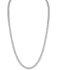 Esquire Men's Jewelry Cubic Zirconia (4mm) Tennis Necklace 22" (Also in Black Spinel), Created for Macy's