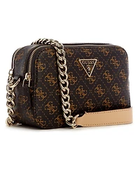 Guess Noelle Small Double Compartment Chain Camera Crossbody