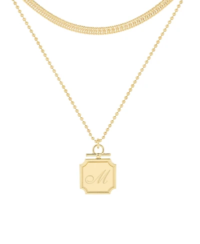 Women's Margot Initial Layering Necklace Set - Gold