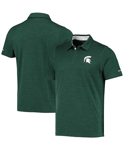 Men's Green Michigan State Spartans Tech Trail Space Dye Omni-Shade Polo