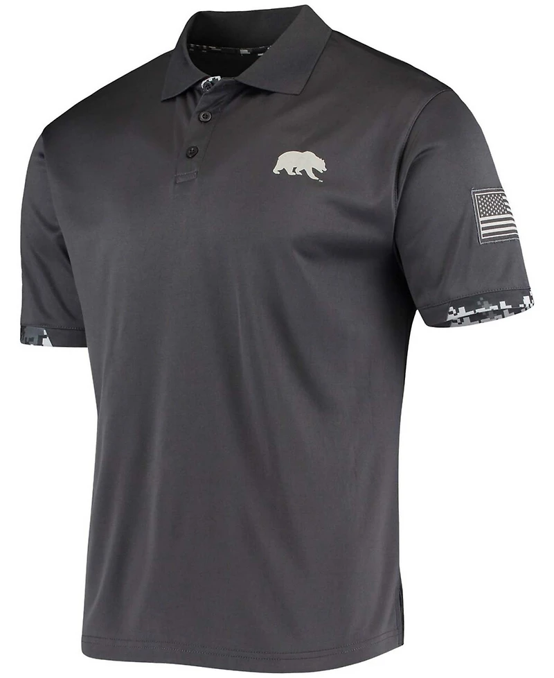 Men's Charcoal Cal Bears Oht Military Inspired Appreciation Digital Camo Polo