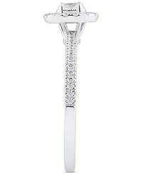Diamond Oval-Cut Halo Engagement Ring (1/3 ct. t.w.) in 14k White Gold