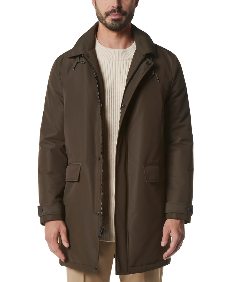 Marc New York Men's Merrimack City Rain Topper with Removable Hood