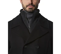Marc New York Men's Danton Peacoat with Inset Bib