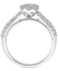 Diamond Halo Engagement Ring (3/4 ct. t.w.)i n 14k White Gold