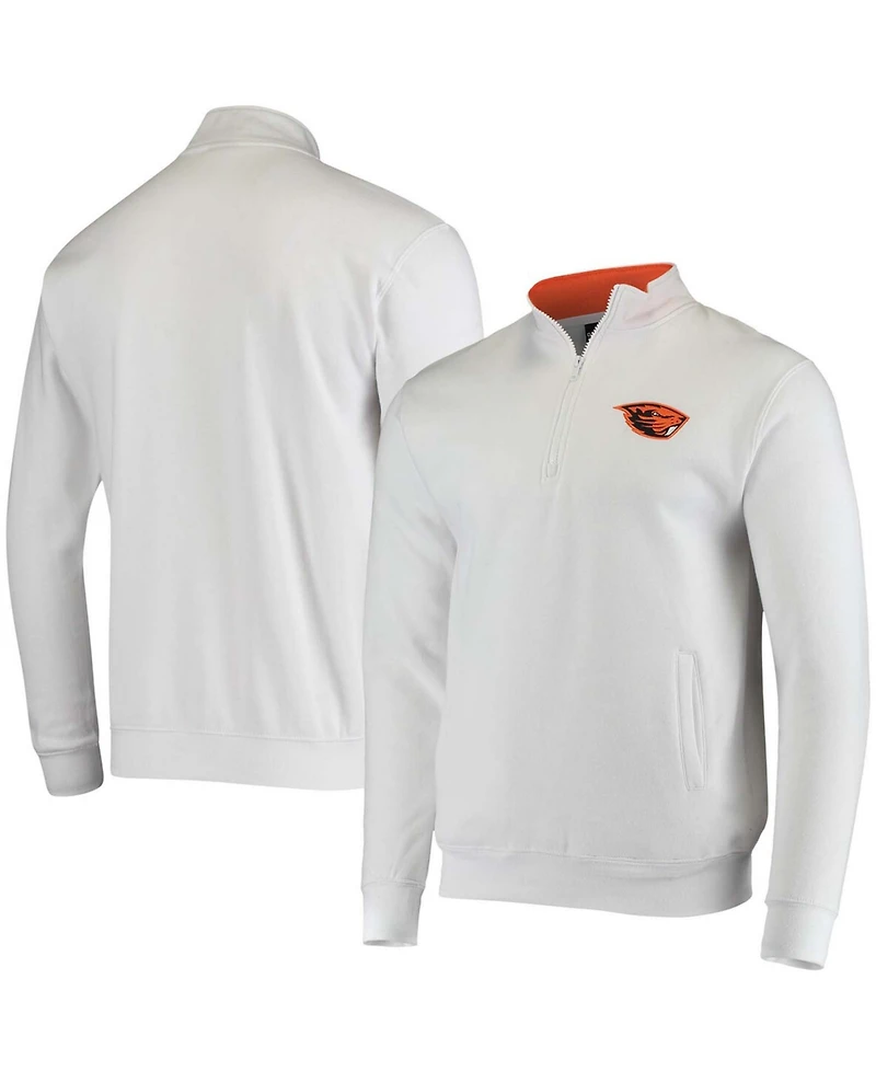 Men's White Oregon State Beavers Tortugas Logo Quarter-Zip Jacket