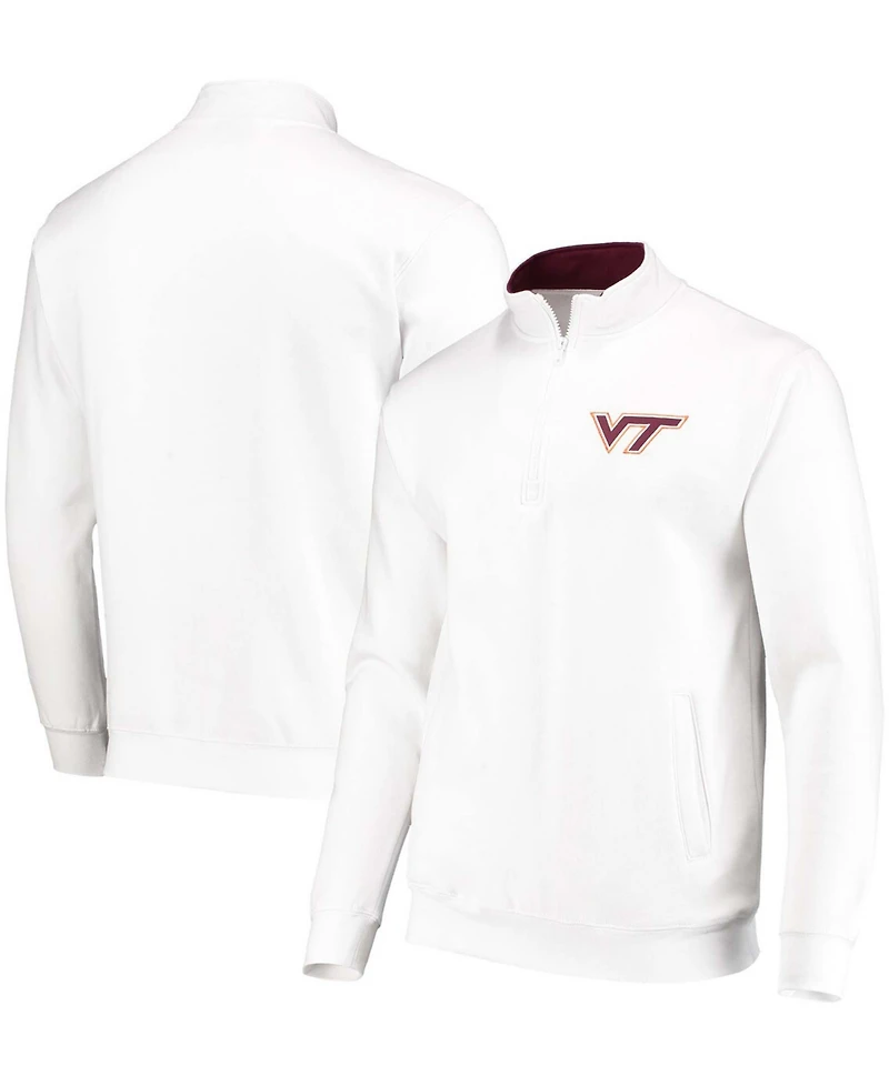 Men's White Virginia Tech Hokies Tortugas Logo Quarter-Zip Jacket