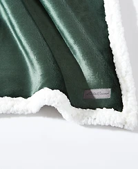 Eddie Bauer Solid Ultra Soft Plush Fleece Reversible Blanket