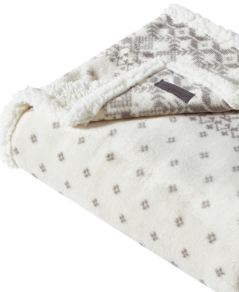 Eddie Bauer Fair Isle Peak Ultra Soft Throw, 60" x 50"