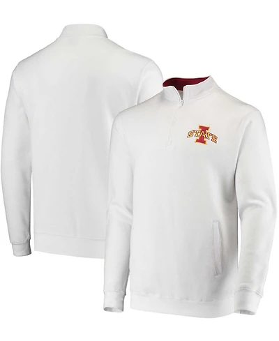 Men's White Iowa State Cyclones Tortugas Logo Quarter-Zip Jacket