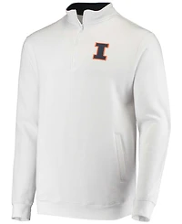 Men's White Illinois Fighting Illini Tortugas Logo Quarter-Zip Jacket