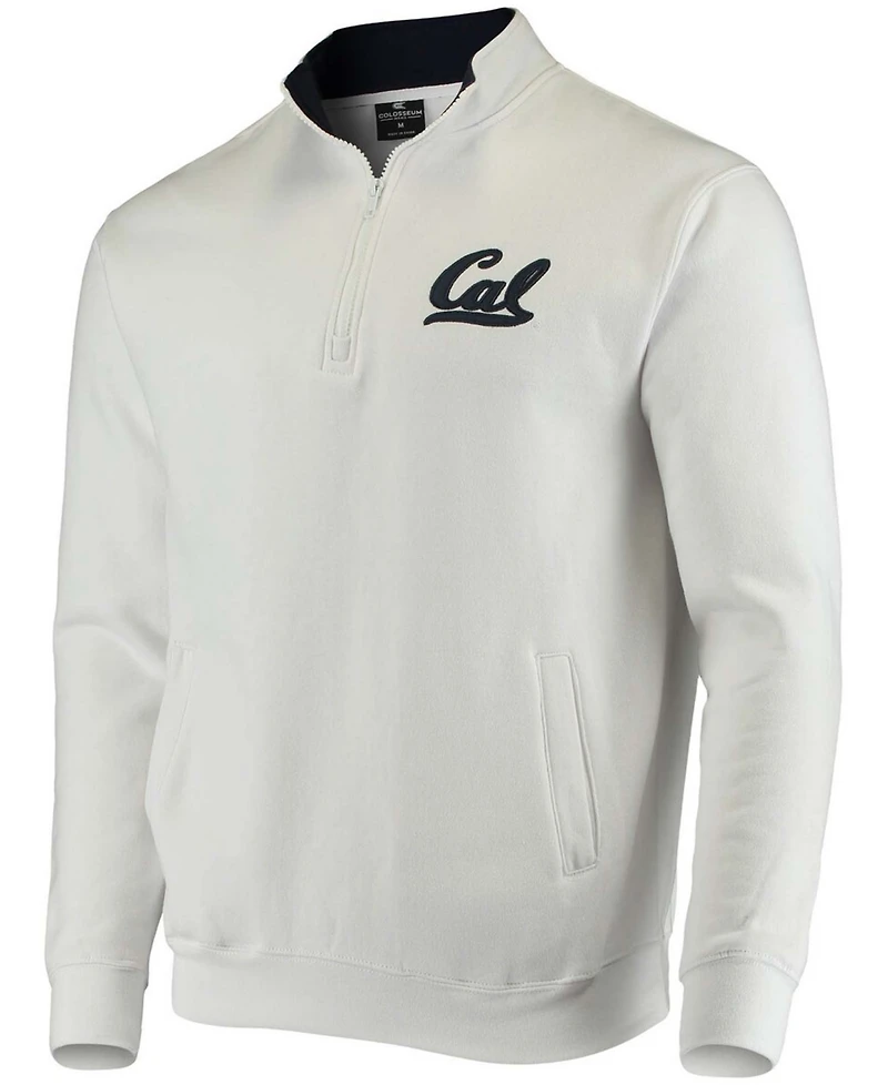 Men's White Cal Bears Tortugas Logo Quarter-Zip Jacket