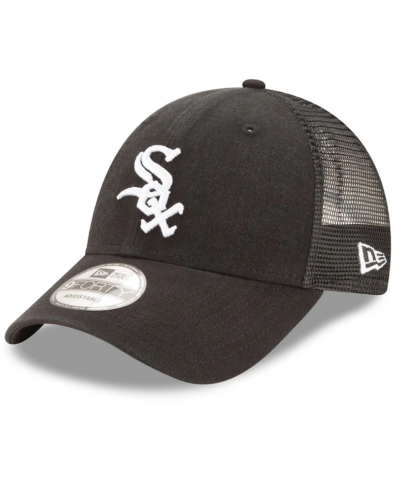 Men's Black Chicago White Sox Trucker 9Forty Adjustable Snapback Hat