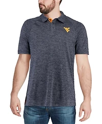 Men's Heather Navy West Virginia Mountaineers Down Swing Polo Shirt