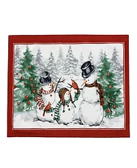 Snowman Winterland Holiday Snowflake Placemat, Set of 4