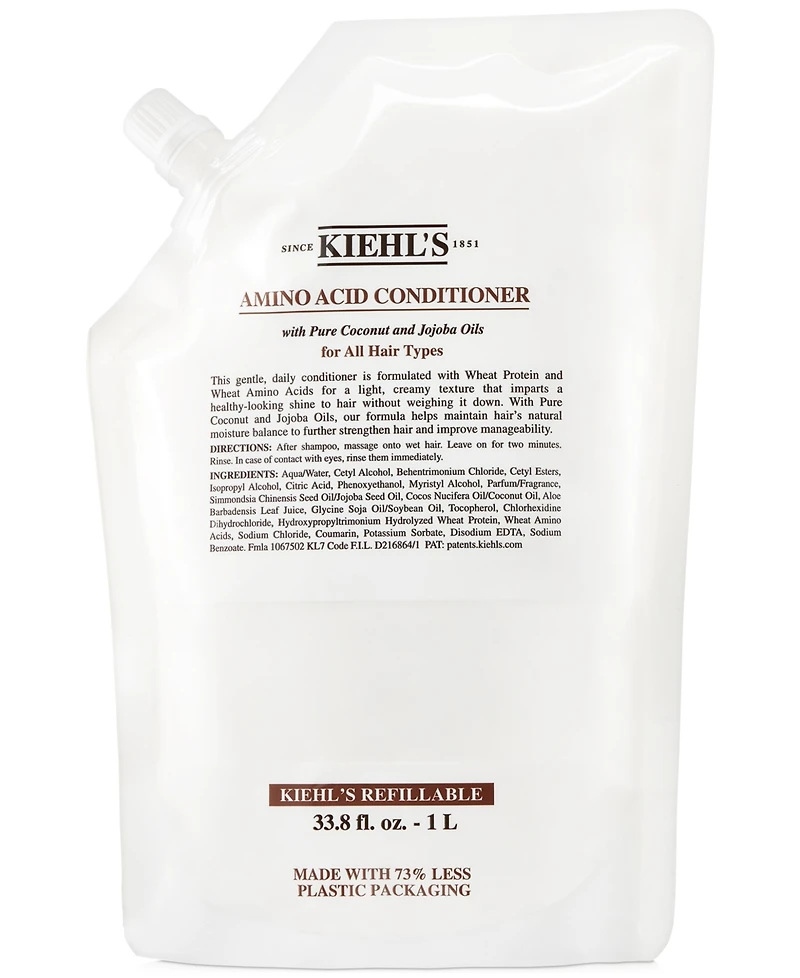 Kiehl's Since 1851 Amino Acid Conditioner Refill, 33.8-oz.