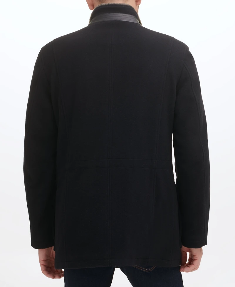 Cole Haan Men's Wool Plush Car Coat