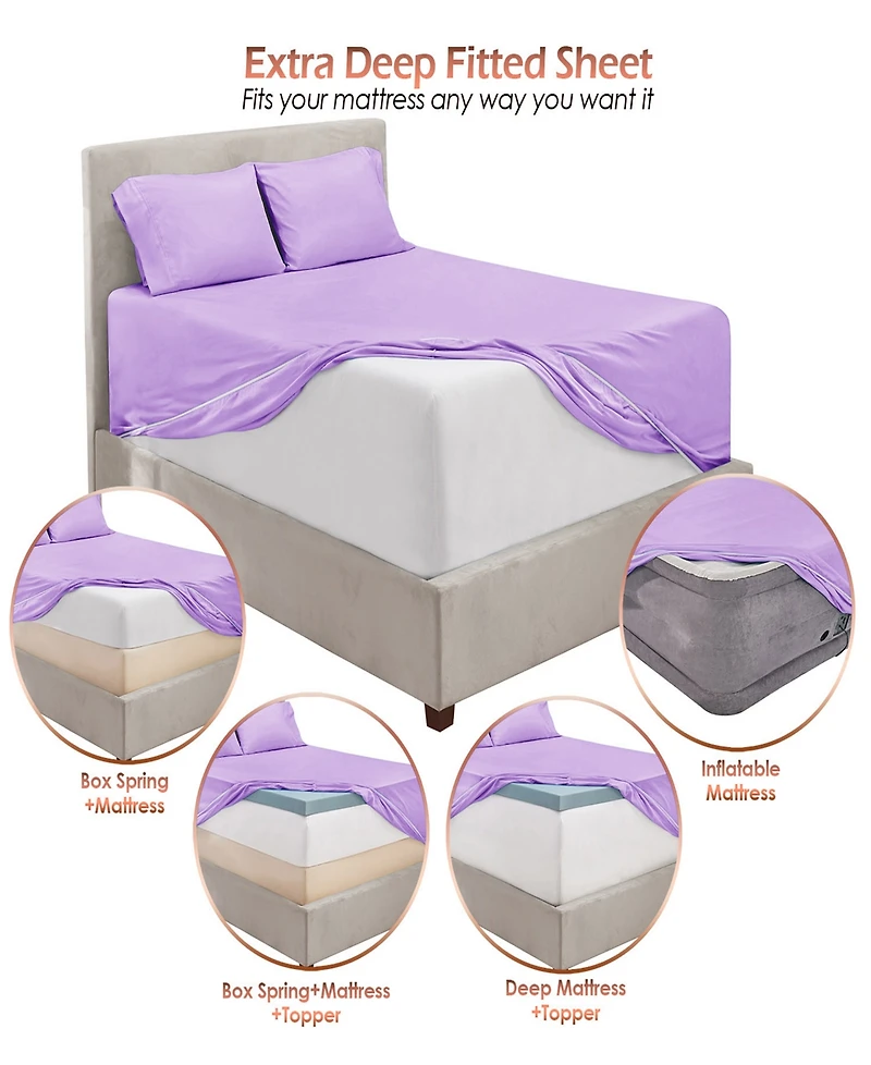 Nestl Extra Deep Pocket 4-Pc. Sheet Set, Twin Xl