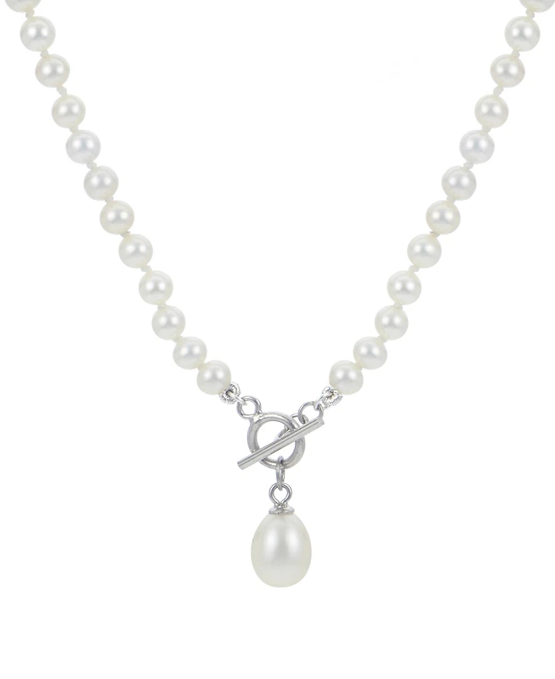 Cultured Freshwater Pearl (4-4-1/2mm & 7mm) 18" Necklace Toggle Necklace