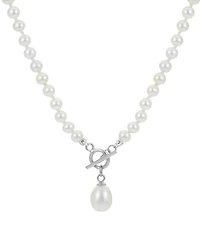 Cultured Freshwater Pearl (4-4-1/2mm & 7mm) 18" Necklace Toggle Necklace
