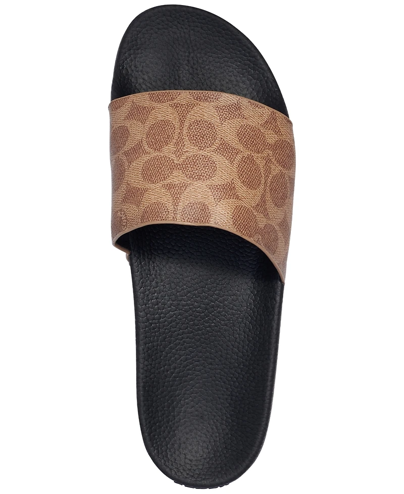 Coach Men's Signature Coated Canvas Pool Slide