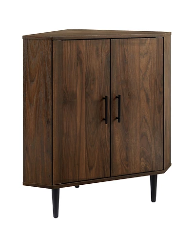 Contemporary Double Door Corner Accent Cabinet