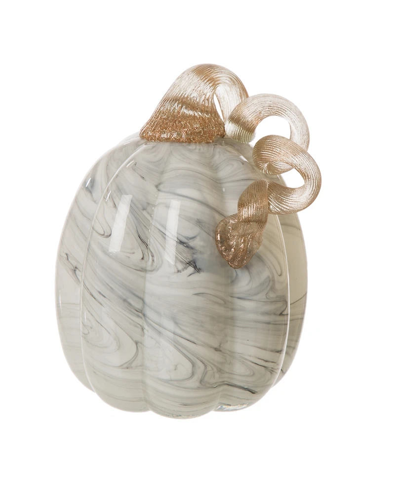 Glitzhome Marble Pumpkin, Set of 2