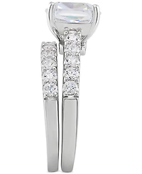 Arabella Sterling Silver Ring Set, Cubic Zirconia Bridal Ring and Band Set (8 ct. t.w.)