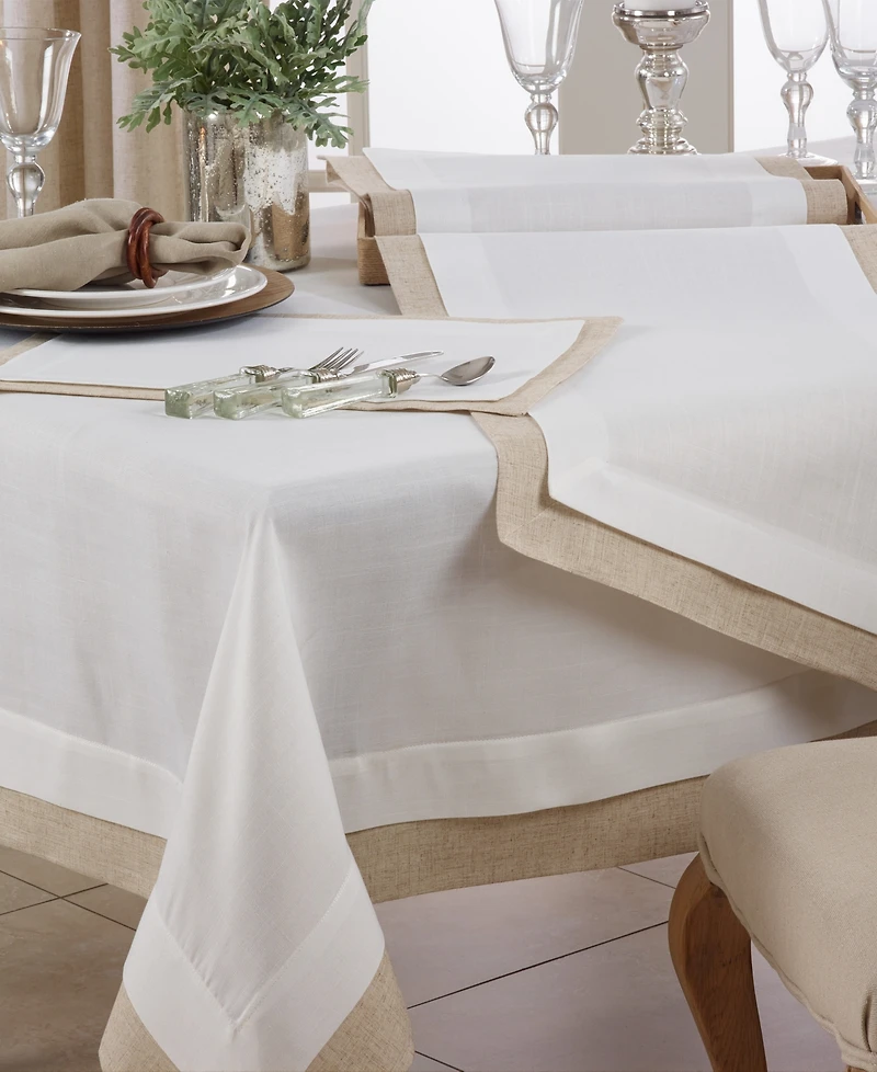 Saro Lifestyle Table Runner with Double Layer Design, 54" x 18"