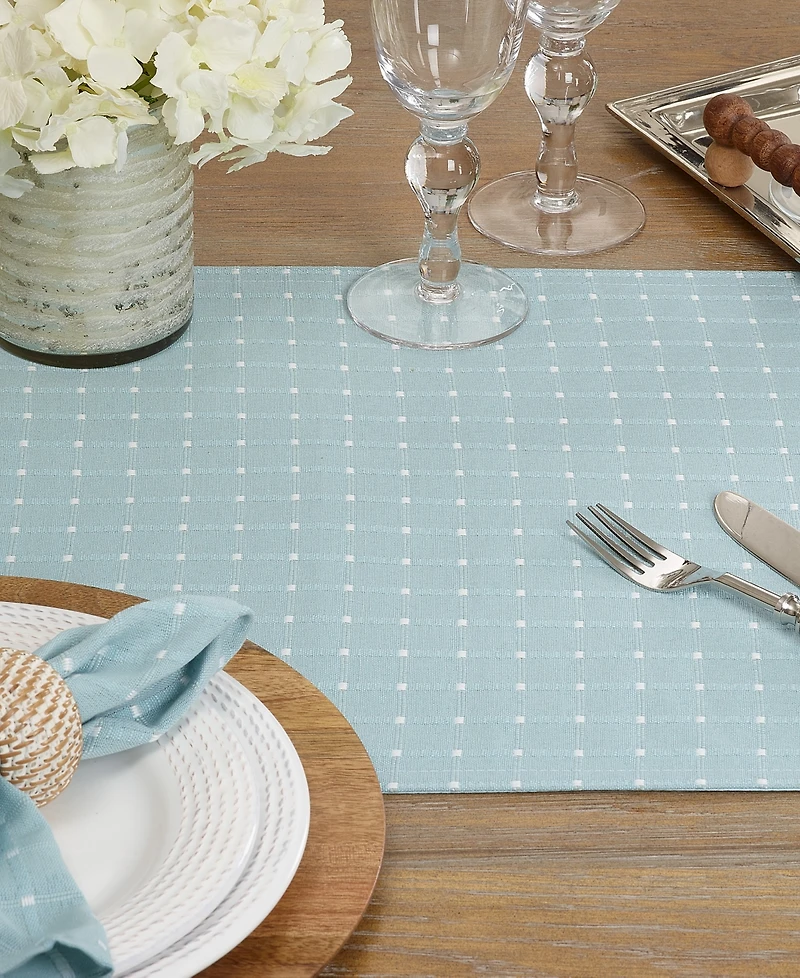 Saro Lifestyle Table Runner with Stitched Line Design, 54" x 16"