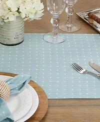 Saro Lifestyle Table Runner with Stitched Line Design, 54" x 16"