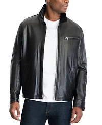 Michael Kors Men's James Dean Leather Jacket, Created for Macy's