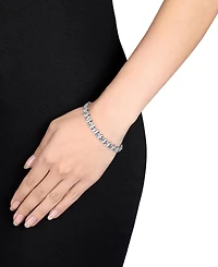 Aquamarine (9-5/8 ct. t.w.) & Diamond Accent S Link Bracelet Sterling Silver