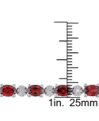 Garnet (9-7/8 ct. t.w.) & Diamond Accent Link Bracelet Sterling Silver (Also Peridot)