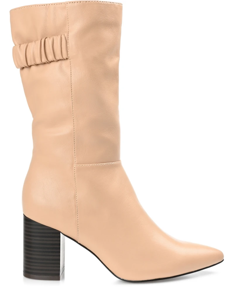 Journee Collection Women's Wilo Wide Calf Block Heel Boots