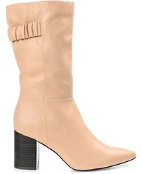 Journee Collection Women's Wilo Wide Calf Block Heel Boots