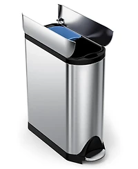 simplehuman 40 Liter Butterfly Lid Recycling Kitchen Trash Can