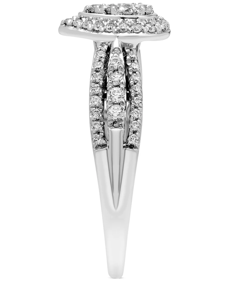 Diamond Teardrop Cluster Ring (1/2 ct. t.w.) in 14k White Gold
